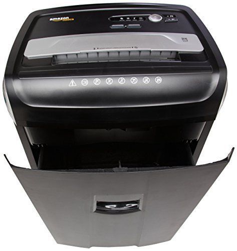 AmazonBasics 24 Sheet Cross Cut Paper CD and Credit Card Shredder Pullout Basket