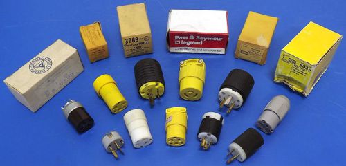 Lot 16 Twist-Lock Locking Connector Plug 2P3W 125/250V Hubbell P&amp;S GE Bryant