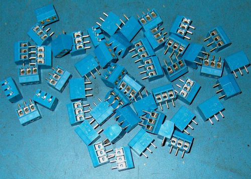 APPRX 100PCS 3 PIN SCREW TERMINAL BLOCK .1 INCH LEAD SPACING