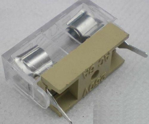 5pcs Panel Mount PCB Fuse Holder Case w Cover 5x20mm