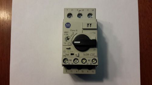 Allen Bradley motor starter/circuit breaker 140M-C2E-B25 with aux contacts