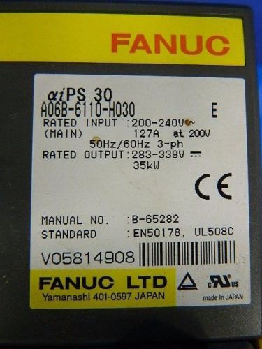 FANUC A06B-6110-H030 POWER SUPPLY UNIT  w/ 6mo WARRANTY &amp; CORE CREDIT AVAILABLE!