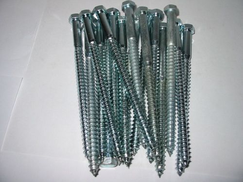 Zinc Hex Head  Lag Screw Bolt 3/8&#034; x 6&#034; - 17/pcs