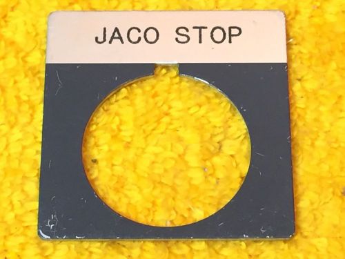 ***NEW*** ALLEN BRADLEY &#034; JACO STOP &#034; LEGEND PLATE STANDARD SIZE