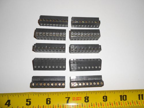 10 pcs weco 9 position terminal block / connector - screw clamp for sale