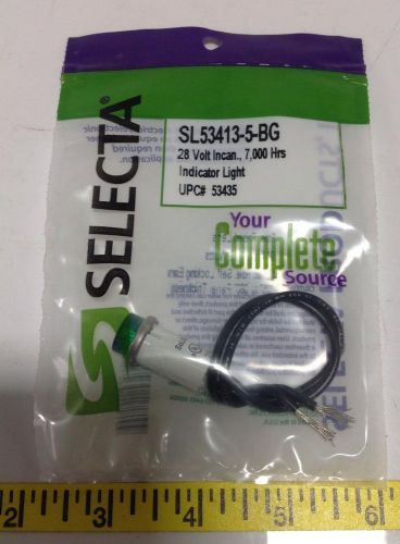 SELECTA 28V 7000HRS. INDICATOR LIGHT SL53413-5-BG NIB, LOT OF 5