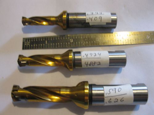 3 ingersall insert drills.coolant thru. for sale