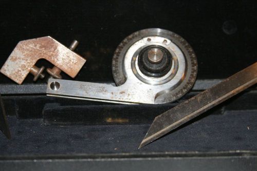 Starrett Bevel Protractor with Vernier - No. 359 - 7&#034; Blade  - USA