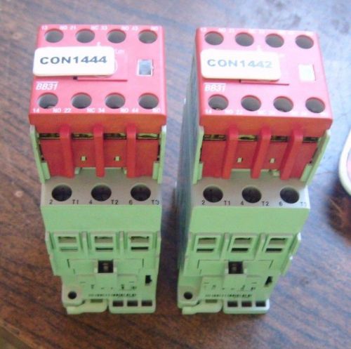 ALLEN BRADLEY LOT OF 2 65A CONTACTOR 100-C30E*00C WITH CONTACT BLOCK 100S-F
