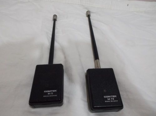 Lot of 2 COMTEK M 72 Wireless Microphone church meeting business Audio