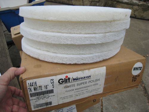 14416 GLIT Network brand Floor Pads 16 Inch Diameter TK CS  Lot of 5 pads POLISH