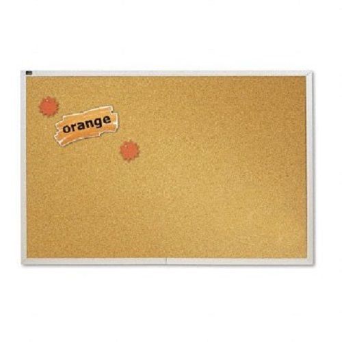 Natural cork bulletin board, 96 x 48 - anodized aluminum frame for sale