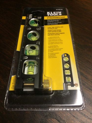 KLEIN TOOLS 931-6RE-SEN 6&#034; ELECTRICIAN MINI LEVEL / PIPE LEVEL...NEW!!!