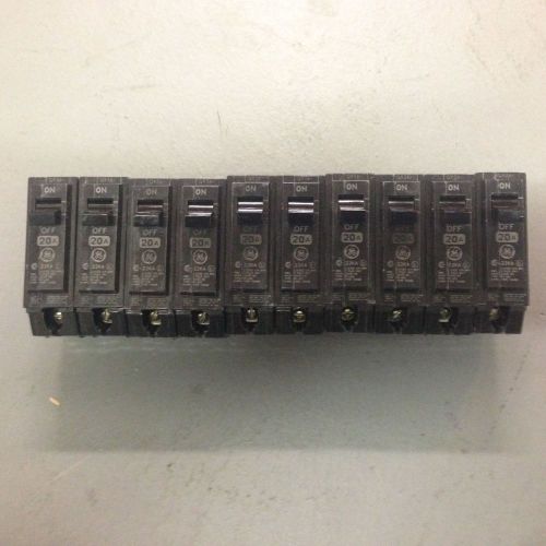 Lot of 10GE THHQB1120 Circuit Breakers 1pole,  20amp, 120v