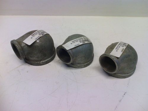 3&#034; x 1-1/2&#034; Galvanized Reducing 90-Degree Elbow, Lot of 3