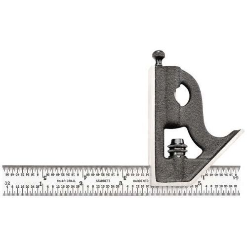 STARRETT 2 Piece Combination Square Set C11H-6-4R Blade Length 6&#034; Reversible