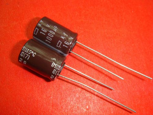 10pcs nippon 16v 1000uf electrolytic capacitor 10x16 li for sale