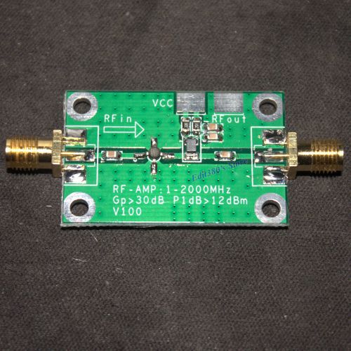 NEW 1-2000MHz 2Ghz Low Noise LNA RF Broadband Amplifier Module 30dB HF VHF/UHF