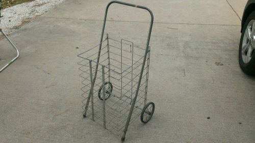 Vintage laundry / flea market wire folding basket / cart for sale