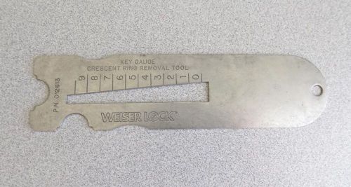 Weiser lock key depth gauge crescent ring removal tool for sale