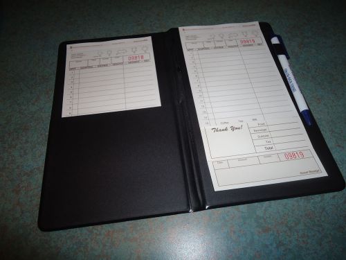 Server book waitress pad waiter order pad ticket holder hard guest check book for sale