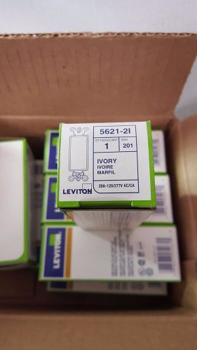 Lot 10 LEVITON 5621-2I DECORA PLUS ROCKER SWITCH AC QUIET 20A 120 277V IVORY NEW