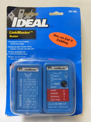 IDEAL 62-200 LINKMASTER ETHERNET TESTER - NEW - SEALED PACKAGE