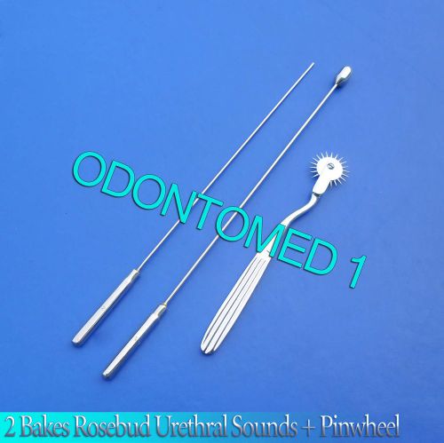 2 Pcs Bakes Rosebud Urethral Sounds 2mm+10mm,Pinwheel