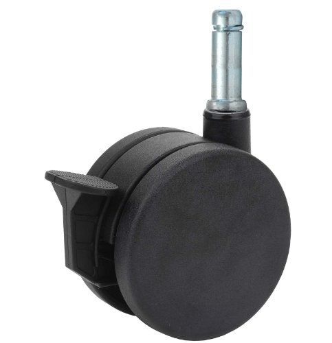 Twin Wheel Caster Solutions TWUN-75N-G24-BK-B 3&#034; Diameter Nylon Wheel Unhooded