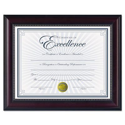 Prestige Document Frame, Rosewood/Black, Gold Accents, Certificate, 8 1/2 x 11