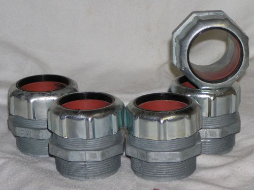 New 5 pc sealtight seal-tight 2&#034; 2 inch metallic connector thomas betts for sale