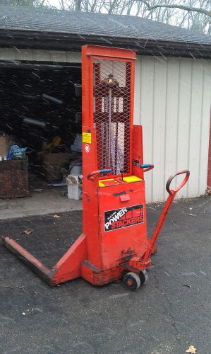 WORKING MAHAFFY KLETON POWER STACKER MANUAL PUSH ELECTRIC LIFT 1500LB CAPACITY