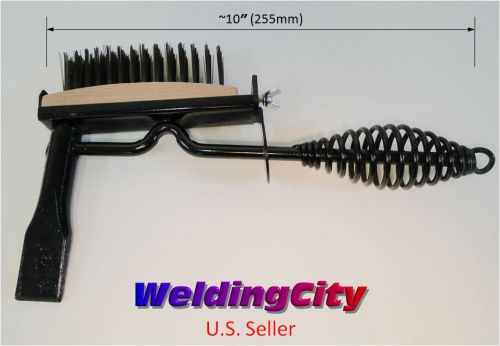 Weldingcity chipping hammer w/ brush for weld slag/sputter removal (u.s. seller) for sale