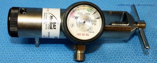 B&amp;f o2 regulator 25 lpm 50 psi (2) diss + barb cga-870 21025-25 for sale