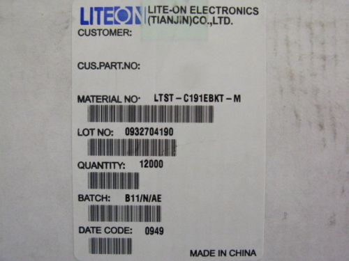 12000 PCS LITE ON LTST-C191EBKT-M  LED