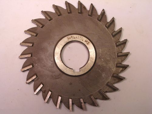 NOS HSS PLAIN TOOTH SIDE &amp; FACE Horizontal MILLING CUTTER 5&#034;x3/8&#034;x1-1/4&#034;