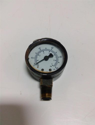 PLAST-O-MATIC 0-100 PSI 0-7 BAR PRESSURE GAUGE  542570-1