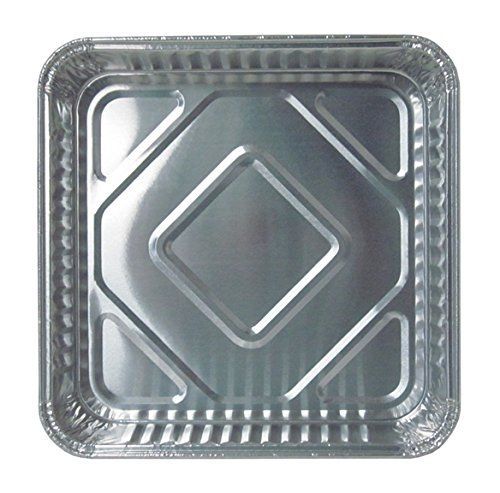 Durable packaging 1155-35 disposable aluminum square cake pan, 8&#034; x 8&#034; x for sale