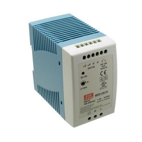 Mean Well DIN Rail DC Switching PowerSupply MDR-100-24 AC/DC24V 4A US Authorized