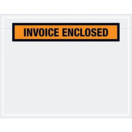 Aviditi PL23 Pre-Printed Envelope, &#034;Invoice Enclosed&#034;, 7&#034; Length x 5-1/2&#034; Width