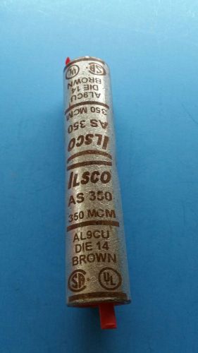 Ilsco as 350 butt splice compression cable connector 350 mcm al9cu die 14 for sale