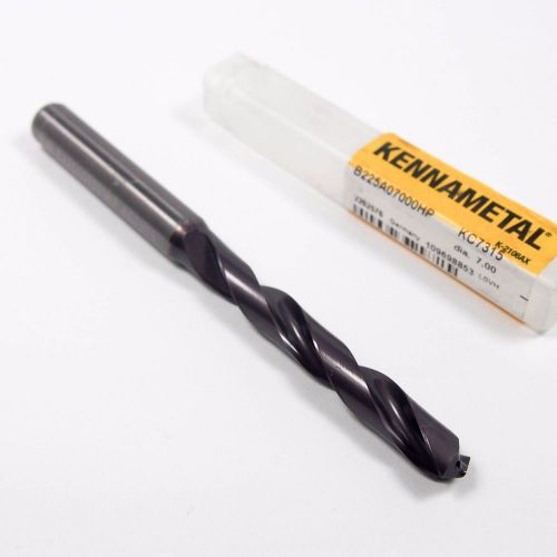 KENNAMETAL Carbide Coolant Jobber Drill 7mm 0.2756&#034; TiAlN KC7315 2262576 [445]