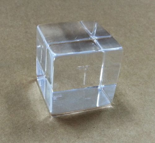 Clear Acrylic Tumbled Cube 1-1/4&#034;