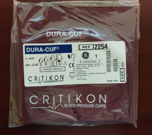 GE Medical Critikon Dura-Cuf Blood Pressure Cuff, Lg. Adult #2254 NEW 1 Each