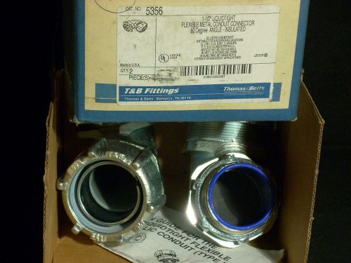 Four New T&amp;B Thomas &amp; Betts 5356 1-1/2&#034; 90* LT Liquidtight Insul Conduit Connect