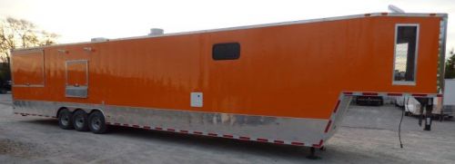 Concession Trailer 8.5&#039; x 48&#039; Orange Catering Event Trailer