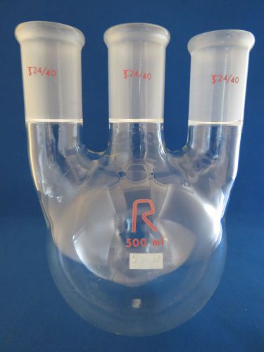 Reliance Round Bottom Flask 500mL 3 Neck  24/40