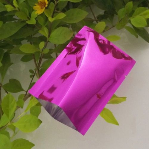 100x Purple Open Top Aluminum Foil Vacuum Coffee Heat Seal Mylar Pack Bag Pouch