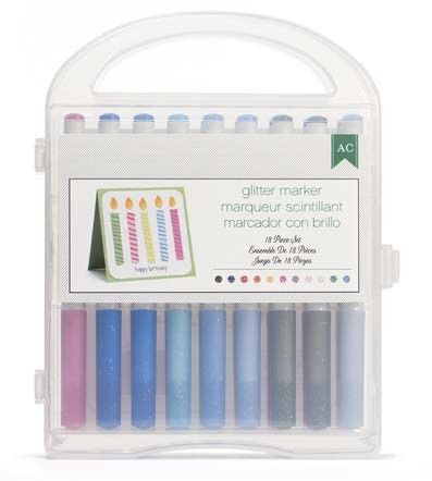 AMERICAN CRAFTS 62705 EXTREME VALUE PACK-PEN SET 18 PIECE GLITTER MARKERS (WITH