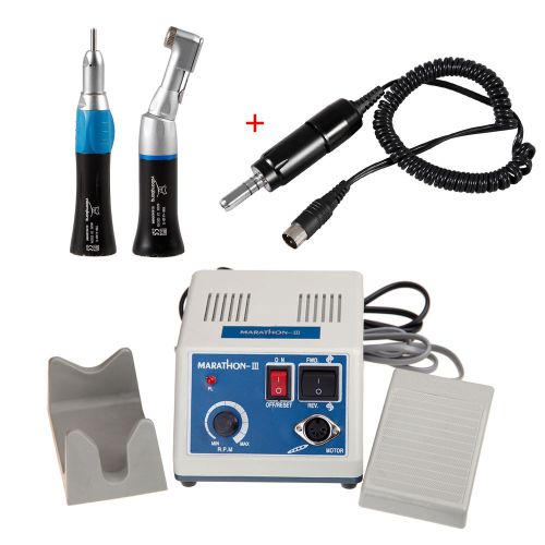 35K rpm Dental Lab Marathon Electric Micromotor N3 w/ 2X Handpieces Black CA-MA